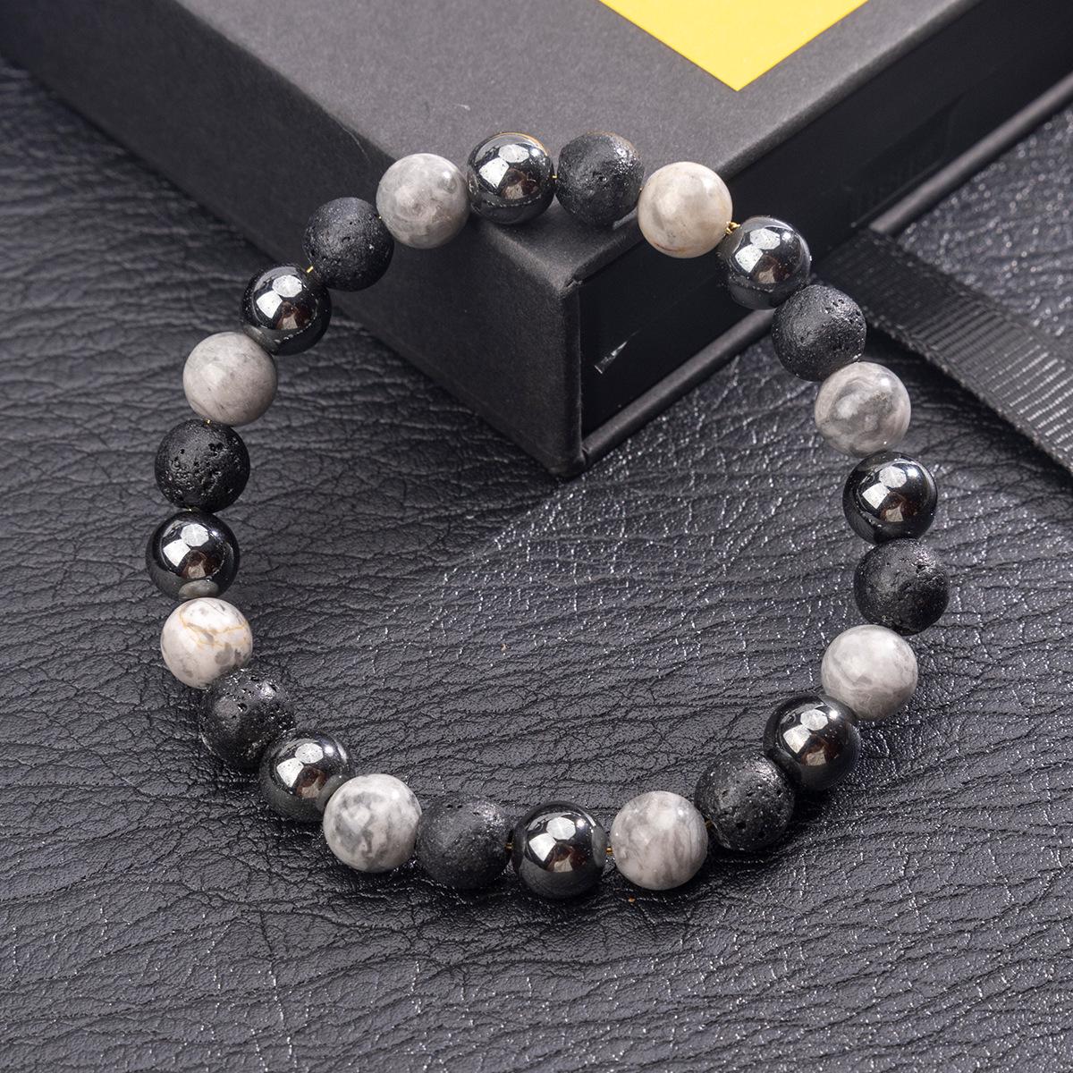 Натуральный кристалл агат и аметист богемский браслет из бусин