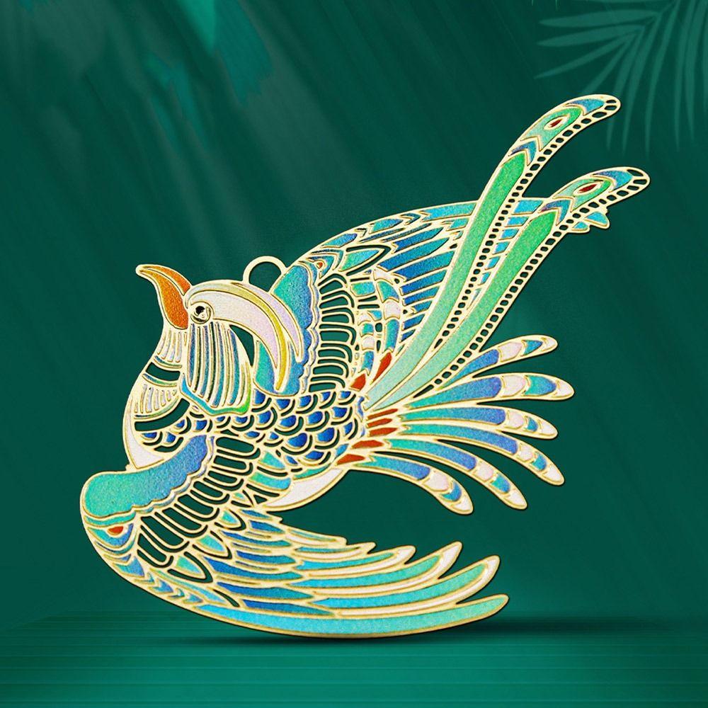 Закладка металева в китайському стилі Квітка Птах Риба Комаха Ажурне Різьблення Кліп для Книг Підвіска з Китицею Студентське Канцладдя Подарункові Приналежності