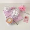 10pcs Transparent Storage Bags Round Badge Card Display Bag Doll Storage Pouch for Keychain Earphones Travel Accessory Organizer