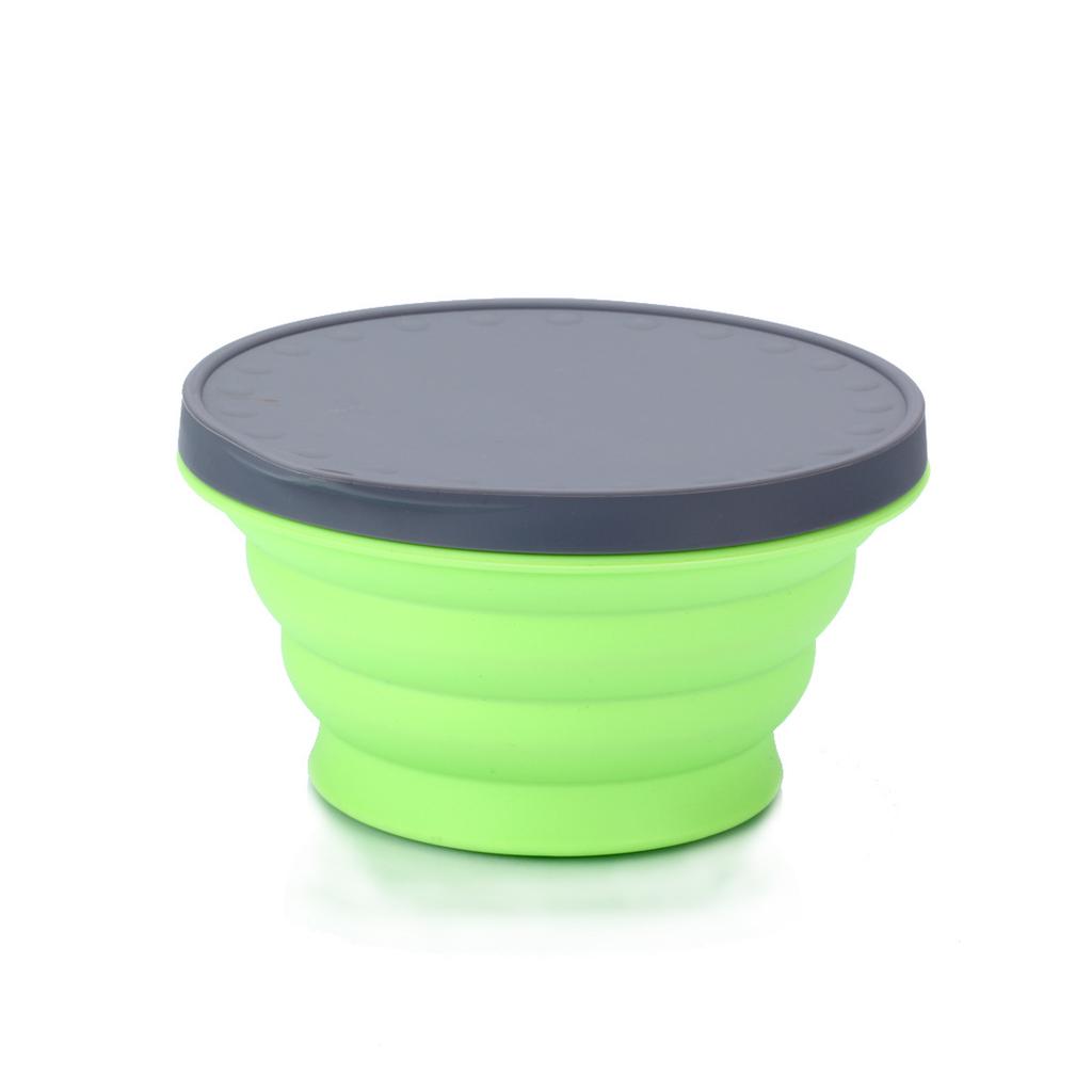 Folding Silicone Bowl Portable Lunch Box Microwave Safe Bento Crisper Retractable Travel Bowl for Instant Noodles Outdoor