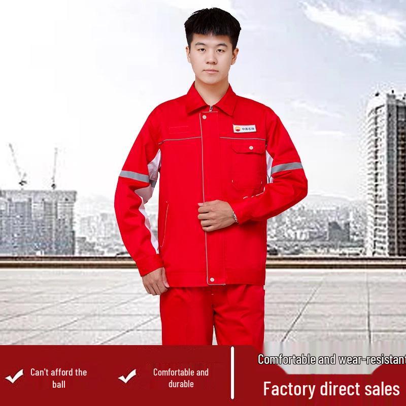 China Erdöl Arbeitskleidung: Herren- & Damen-Frühlings-/Herbst-Antistatik-Baumwolljacke für Tankstellenmitarbeiter