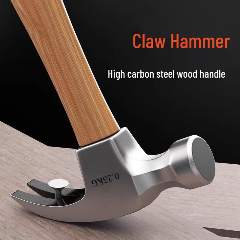 Jundingying 0.25kg Rubber-Coated Handle Claw Hammer