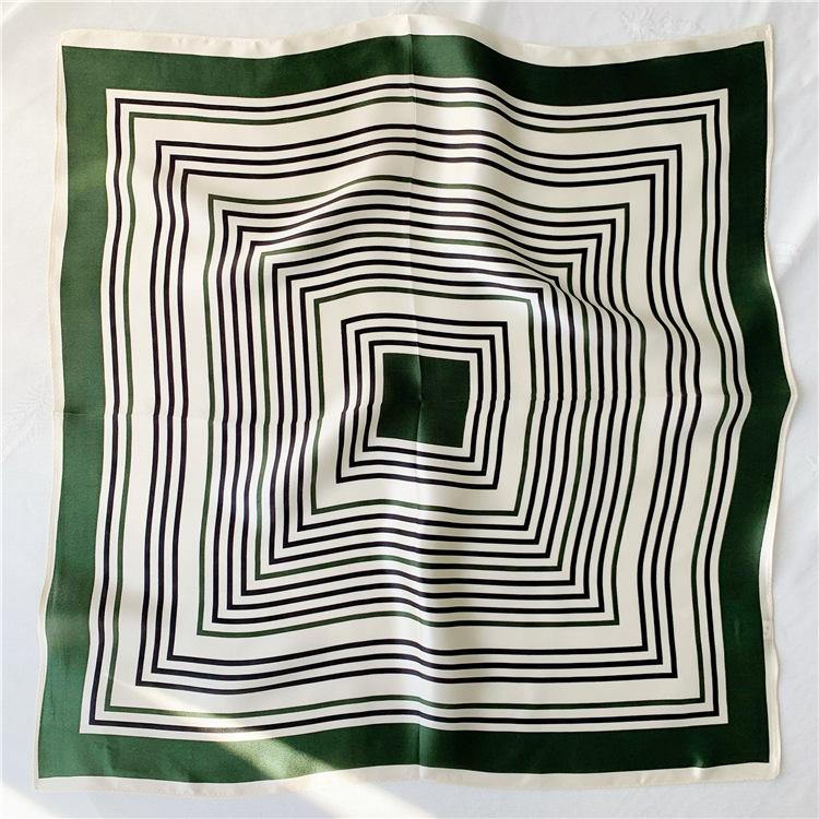 53*53 см квадратный шелковый шарф женский модный принт маленький шейный платок офисный — фото 24