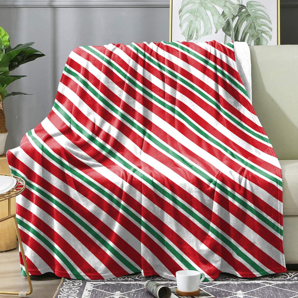 Green Christmas Winter Blanket Cover Christmas Tree Patchwork Pattern Decor Flannel Blankets Bed Bedspreads Cover Knee Blankets Pad
