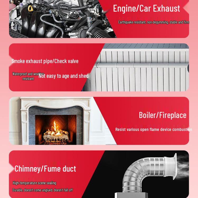 Adesivo Selante de Silicone à Prova de Fogo e à Prova d'Água 500°