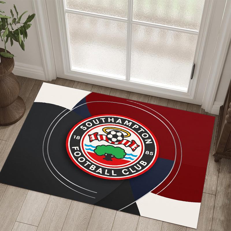 Southampton Football Design Crystal Velvet Carpet Cozy Non?Slip Printed Rug For Bedroom Living Room Entrance