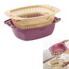 2pcs Vegetable Washing Basket Double Layers Fruit Washing Drying Drain Basin Basket for Household