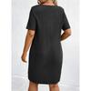 Women S Plus Size V Neck Short Sleeve Elegant Dress