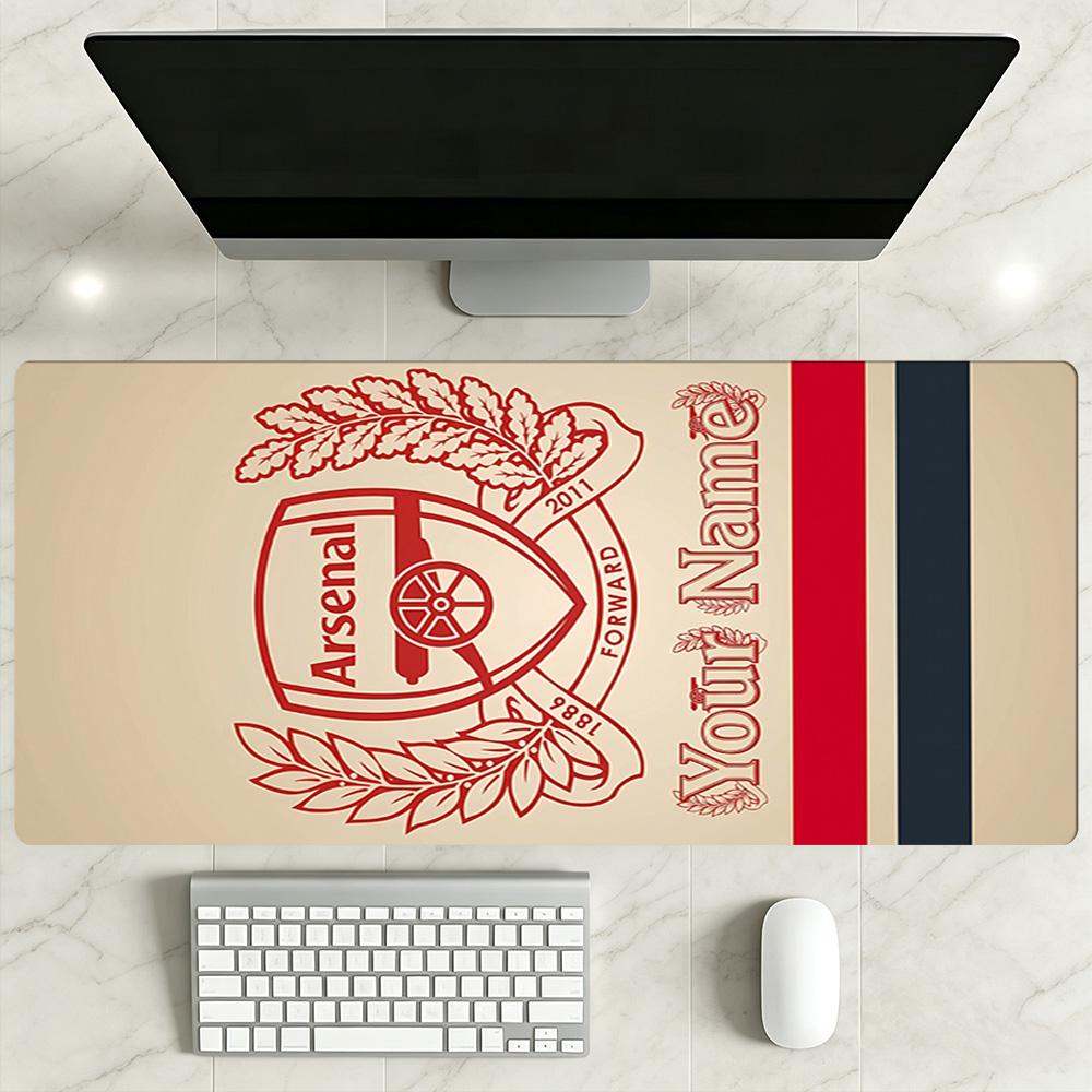 Arsenal F.c. Customizable Name Mouse Pad Keyboard Mat Desktop Mouse Pad Non-Slip Rubber Bottom Office Desk Accessory