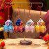 1Pcs Chinese Zodiac Sheep Mascot Plush Doll Traditional Jacquard Fabric Ornament Festive Lucky Sheep Stuffed Toy For Home Decor