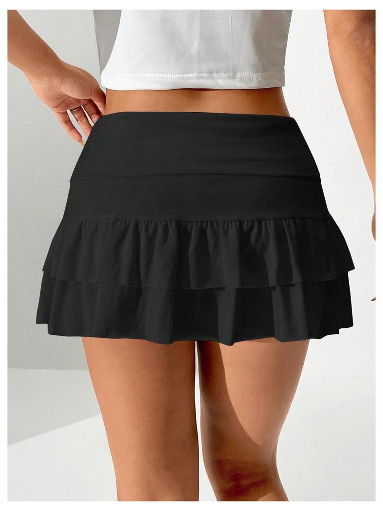 Korean Pleated A-line Skirt with Safety Pants - Summer Fashion for Women