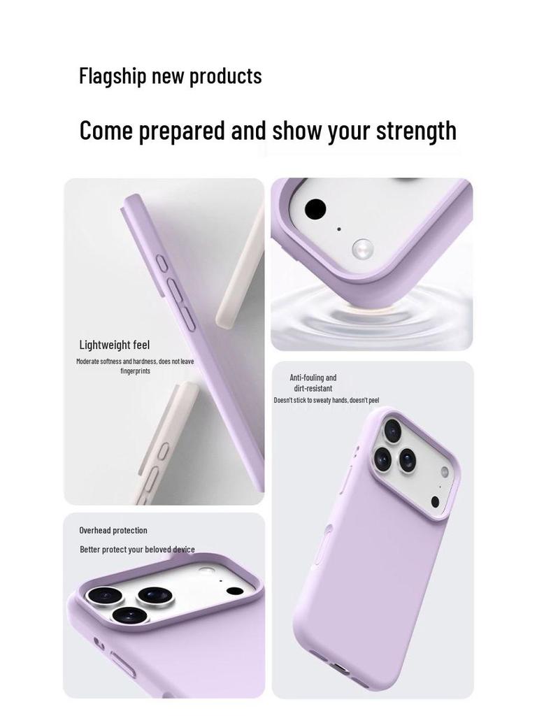 Flüssigsilikon-Magnet-Handyhülle für iPhone 16 Pro Max – Vollständige Abdeckung, Neues Design mit großem Loch