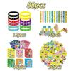 Cartoon Sponge-Bobs Party Favors Bracelet Keychain Stickers Goody Bags Fillers Carnival Prizes Kids Party Gift Birthday Supplies 5