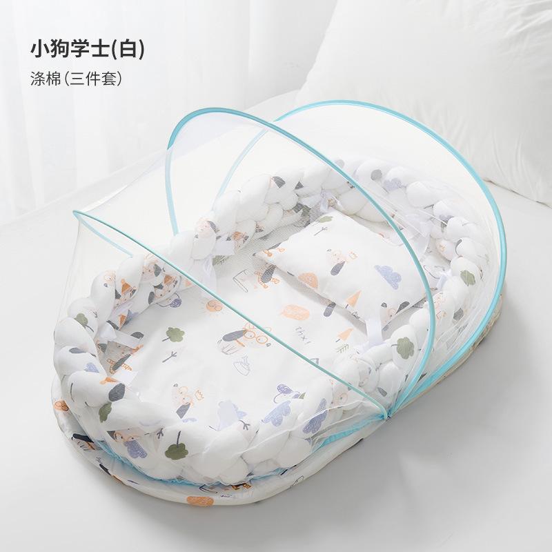 Portable newborn bionic sleeping pad mattress bed-in-a-bed baby crib with mosquito net