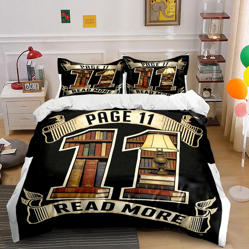 

Books, lamp, decorative text. Bedding sets Duvet cover sets Duvet covers Pillowcases(1 * Duvet Cover 2 * Pillowcases, without duvet insert) 135x200cm