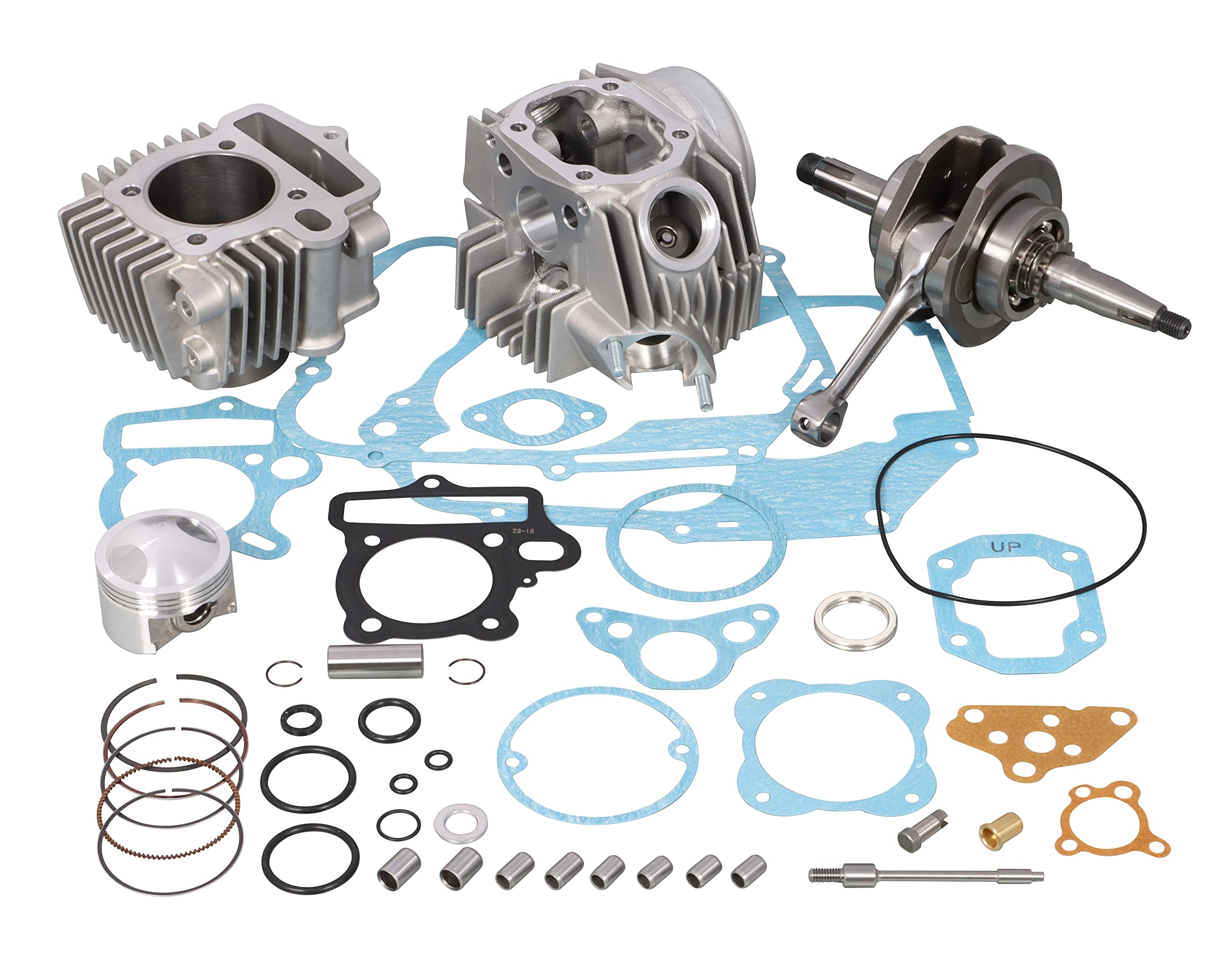 

KITACO 2 108cc Aluminum Cast Iron Sleeve Cylinder for Honda Dax and CD50 STD-Type Bore-Up Kit, Monkey, Gorilla, Chari, (ST50 6V), (Product Code