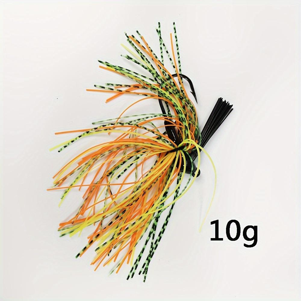 Silicone Fishing Skirt Baits - Weedless Football Jig Head, Mixed Colors, Hunting & Fishing Tackle