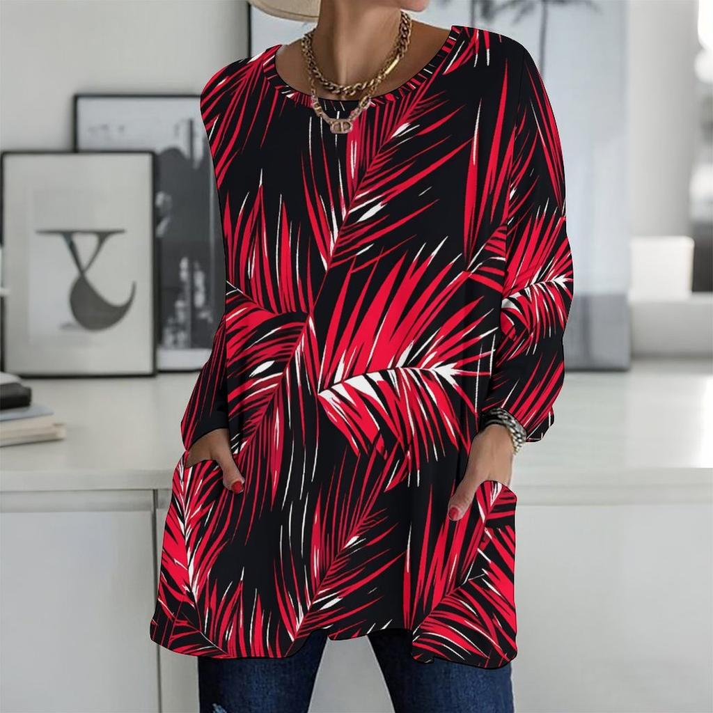 Women V Neck Plus Size Long Sleeve Blouse Soft Loose Tops For Daily Leisure Outfits
