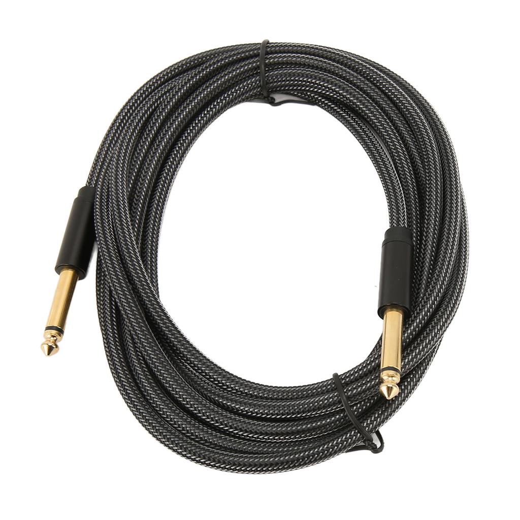 Guitar Cable Professional 1 4 Inch 6.35mm Male Nylon Braiding Instrument AMP Cord for Bass Keyboards Speakers