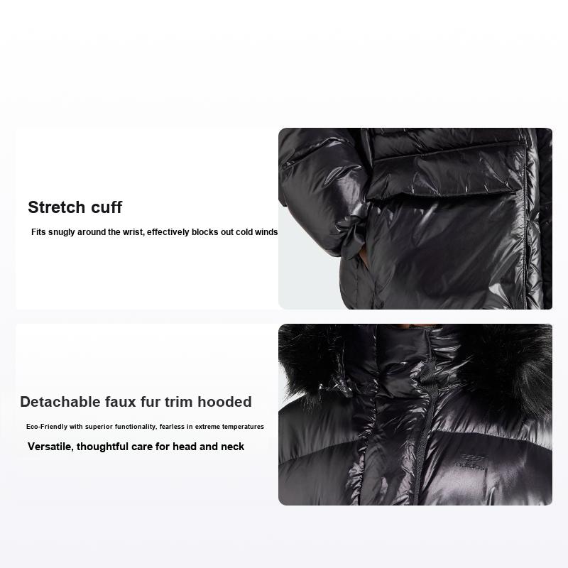 Adidas Women's Black Originals Puffed Long Fur Collar Down Jacket Outerwear Ir7117 Cm