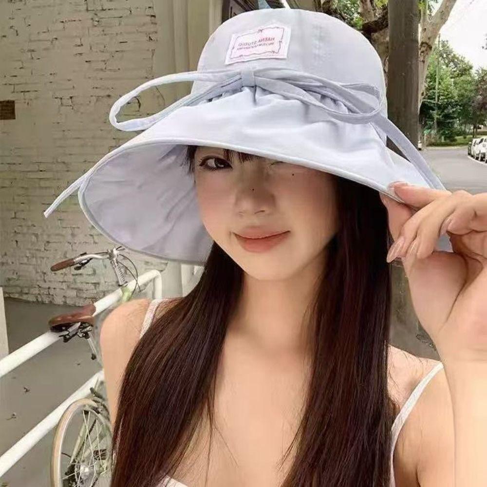 Dopamine Fisherman Hat with Drawstring Sun Protection Hat Summer Ladies Sun Hat Outdoor