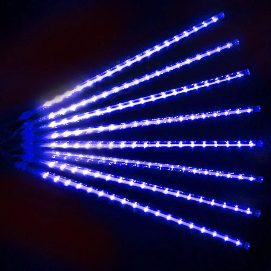 8 Tubes Solar/EU LED Meteor Shower Rain Lights Fairy String Light Waterproof Falling Raindrop Holiday Party Patio Decor 30/50CM
