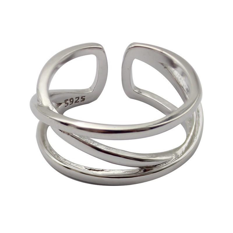 

Fashionable Copper Adjustable Open Ring With Unique Hollow Geometry Perfect For Everyday Wear