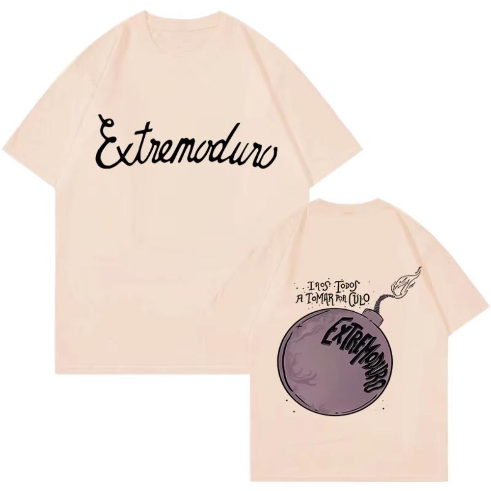 Unisex Fashion Rock Band Extremoduro Print Short Sleeve T Shirt Men Women Graphic Vintage TShirts Y2k Hip Hop Tees Tops Clothes