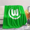 Coperta in Flanella Stampata VfL Wolfsburg, Alta qualità Confortevole per Tutte le Stagioni, Decorazione per la Casa, Calore e Comfort, Perfetta per Regali di Natale