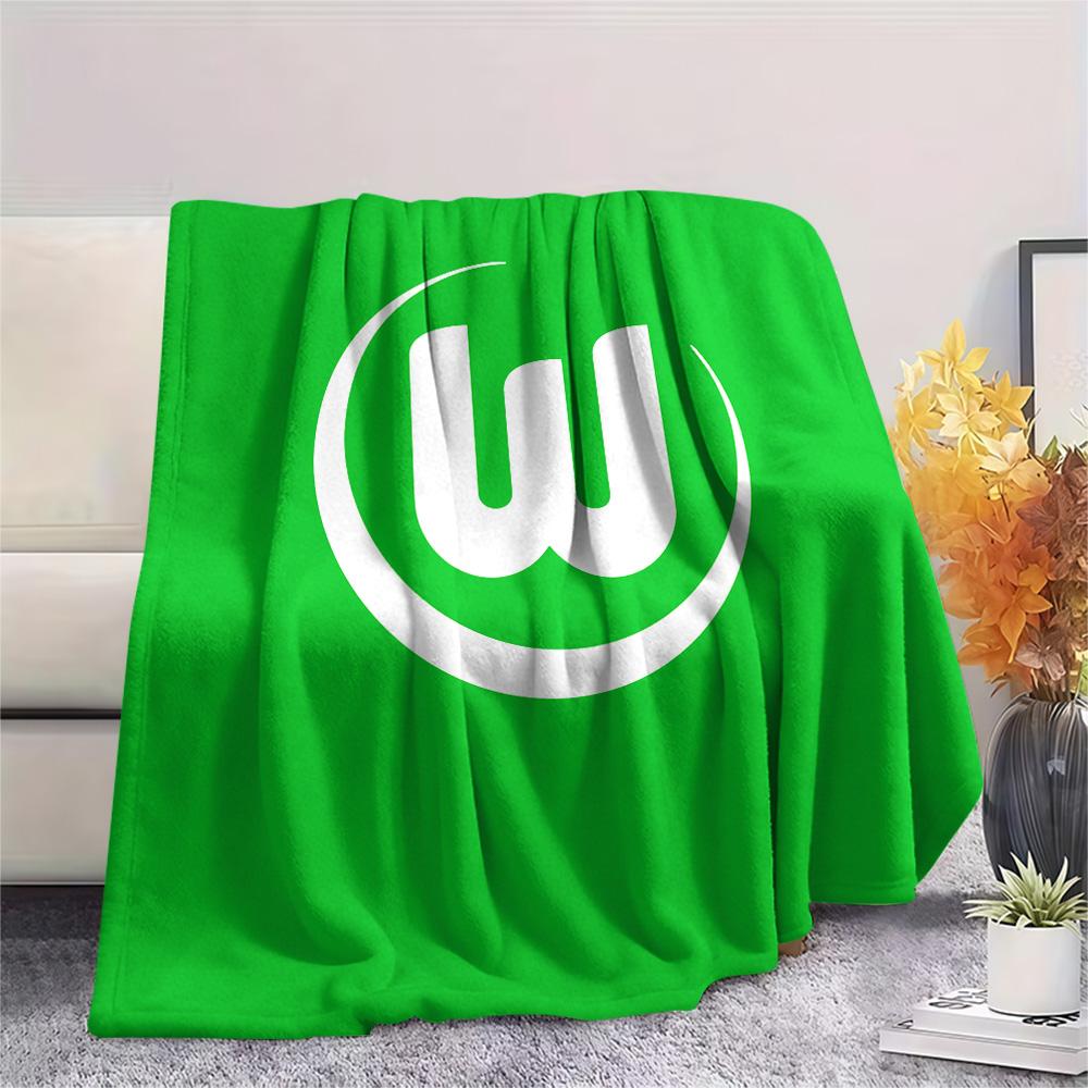 Coperta in Flanella Stampata VfL Wolfsburg, Alta qualità Confortevole per Tutte le Stagioni, Decorazione per la Casa, Calore e Comfort, Perfetta per Regali di Natale