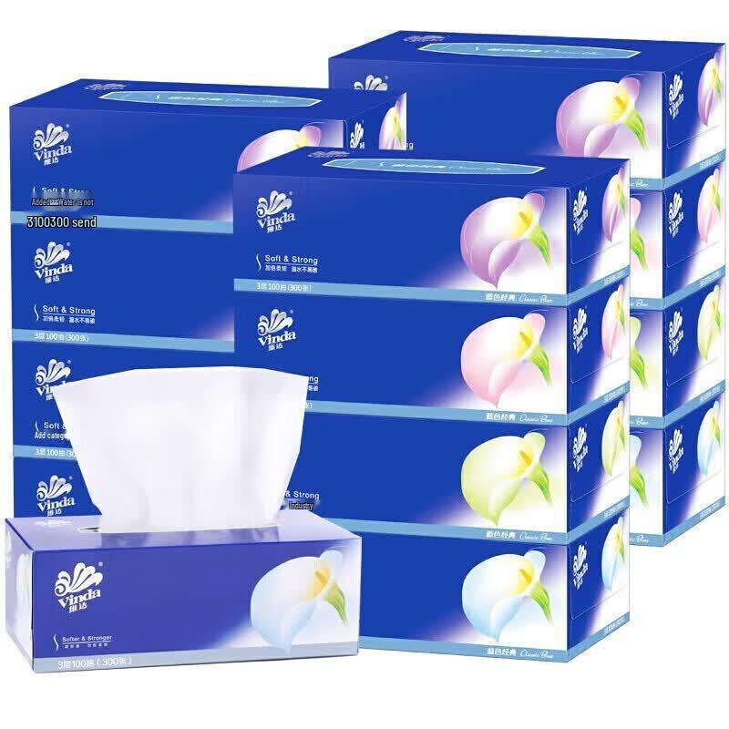 Vinda Blue Classic 3-слойные салфетки для лица (16 коробок)