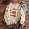 Plus Size Women'S Halloween Pumpkin Print Casual Crew Neck