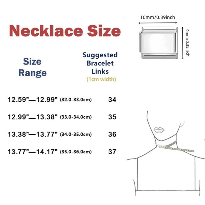 Italian Charm Link Beads Jewelry Finding Jewelry Accessories Stainless Steel Texture Italian Bracelet for Bracelet Making