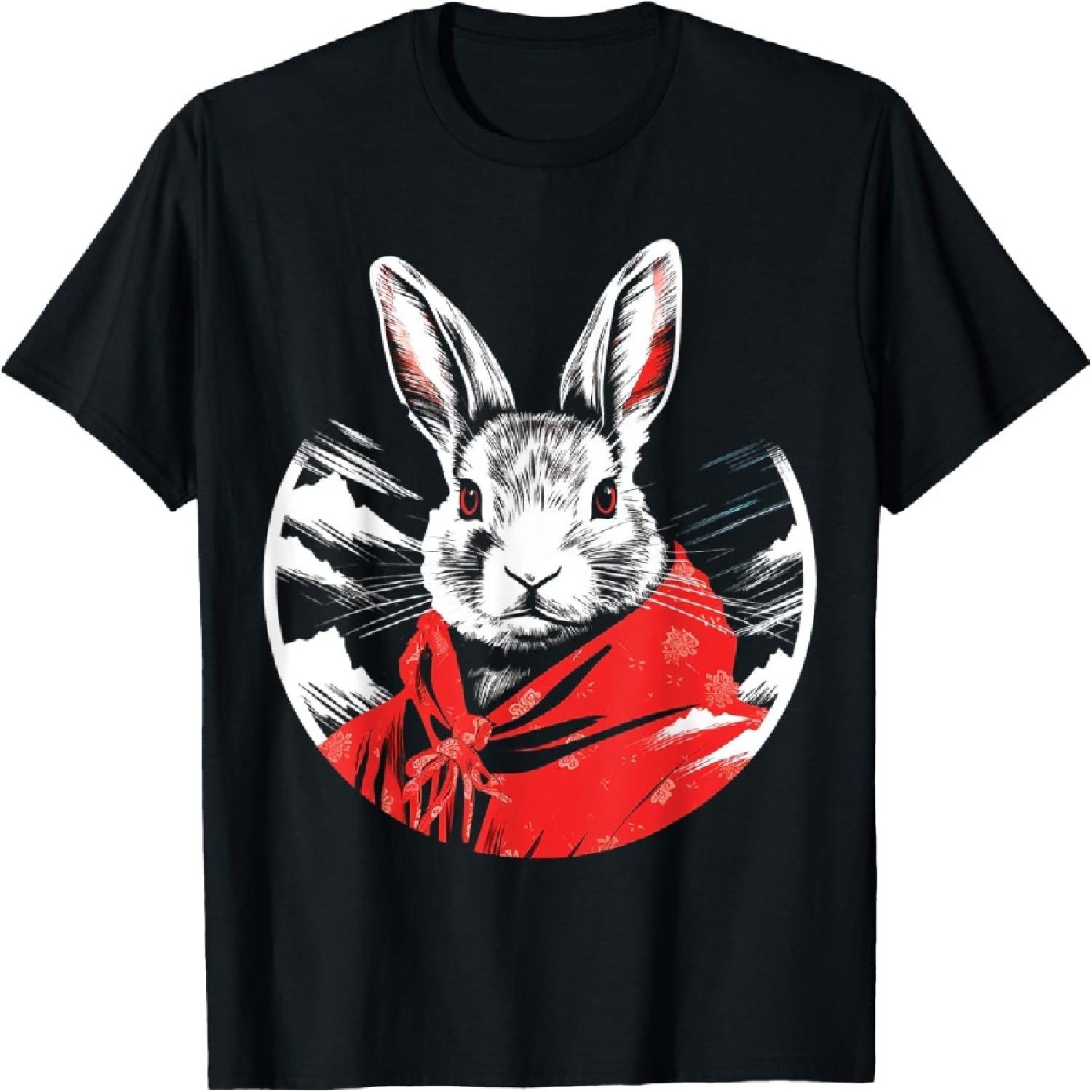 Иллюстрация с изображением кролика Животная графика Футболка с кроликом S