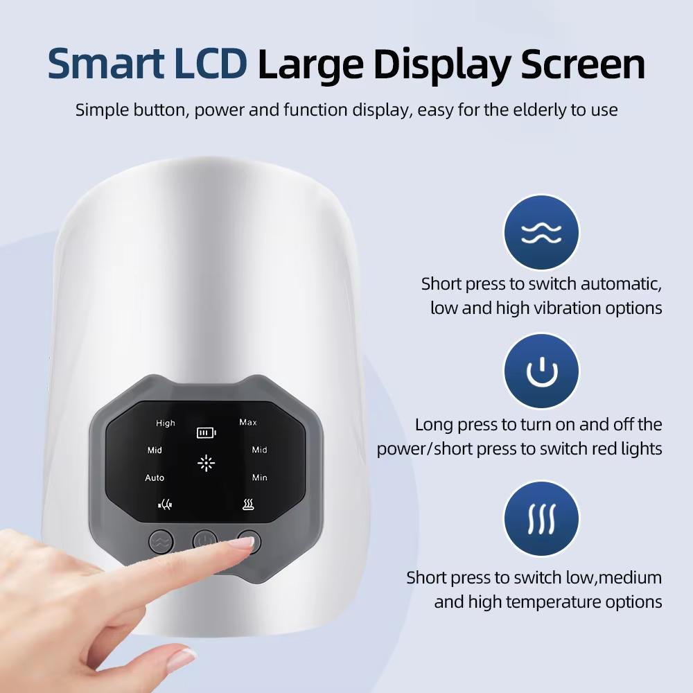 Wireless Knee Joint Massager With Airbag Compression Cycle Massager With Infrared Heating And Vibration For Relieve Knee Joint