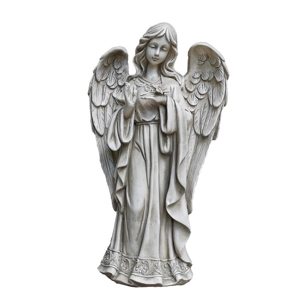 European Angel Girl Resin Sculpture for Garden Decor