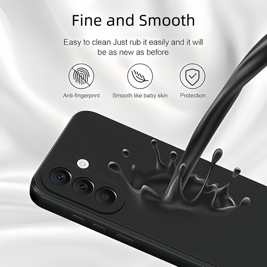 Fashion Liquid Silicone Phone Case For Samsung Galaxy A57/A37/A17/A07/A56/A36/A26/16/A06/A05S/A05, Shockproof Microfiber Lining