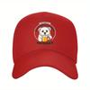 Samoyed Beer Lover Baseball Cap Cute Dog Graphic Adjustable Outdoor Casual Hat
