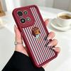 Cute Striped Dachshund Cover For Motorola Moto G86 G85 G75 G56 G35 G24 G06 Edge 70 60 50 Fusion Eye Ladder Phone Case
