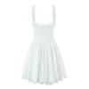 Niche French Lace Lace-up Dress for Women's Summer New Pure Desire Ins Blogger White Princess Suspender Dress
