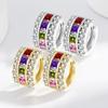 Color Zircon Small Exquisite Elegant Vitality Earrings Versatile Fashion Light Luxury 925 Sterling Silver EarringsGood Product