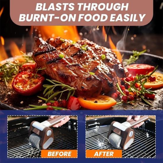 Elektrický grilovací kartáčový váleček 350 ot/min Přenosný rotační váleček Nerezový buben Bezdrátové BBQ čisticí příslušenství pro grily