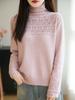 Women's Raccoon Fur Crochet Knit Cardigan - Autumn/Winter Loose Sweater with Heavy Craftsmanship Design.