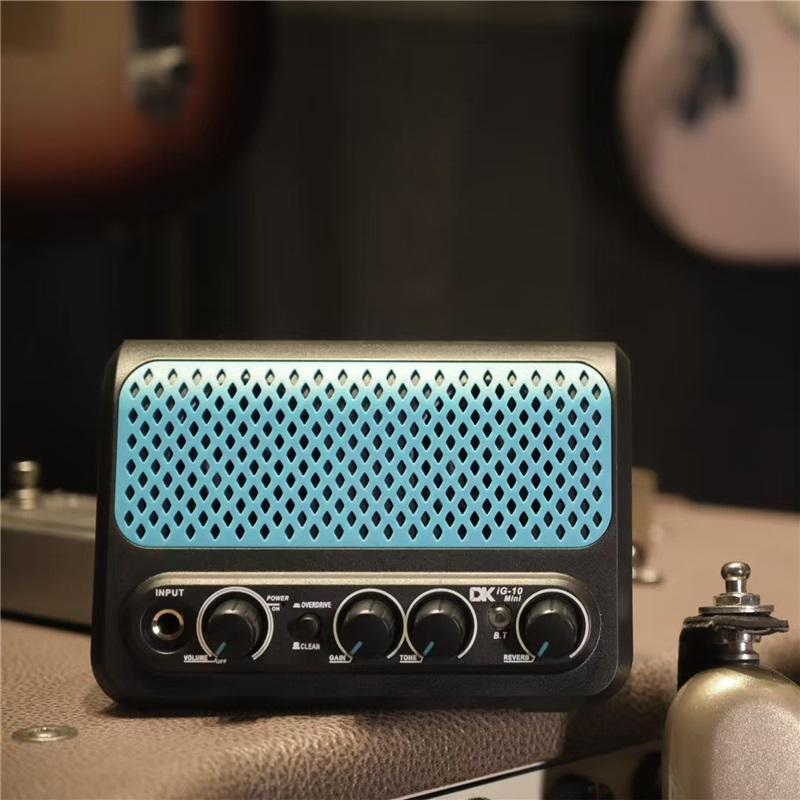 DK 10W Electric Guitar Amplifier Dual Channel Clean/Overdrive and Reverb Effects Bluetooth/Headphone Connectivity Plug and Play