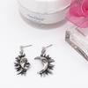 Gothic Sun and Moon Embrace Stud Earrings for Couples