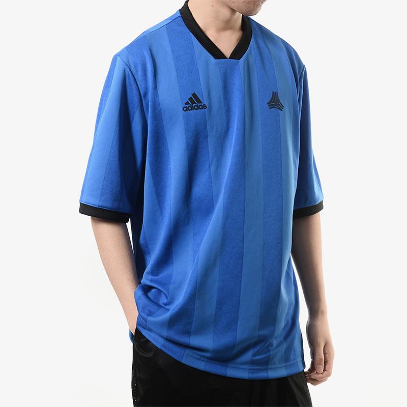 Adidas Creator Summer Soccer Crew Neck Short Sleeve Jersey Men Tops Blue DU2656