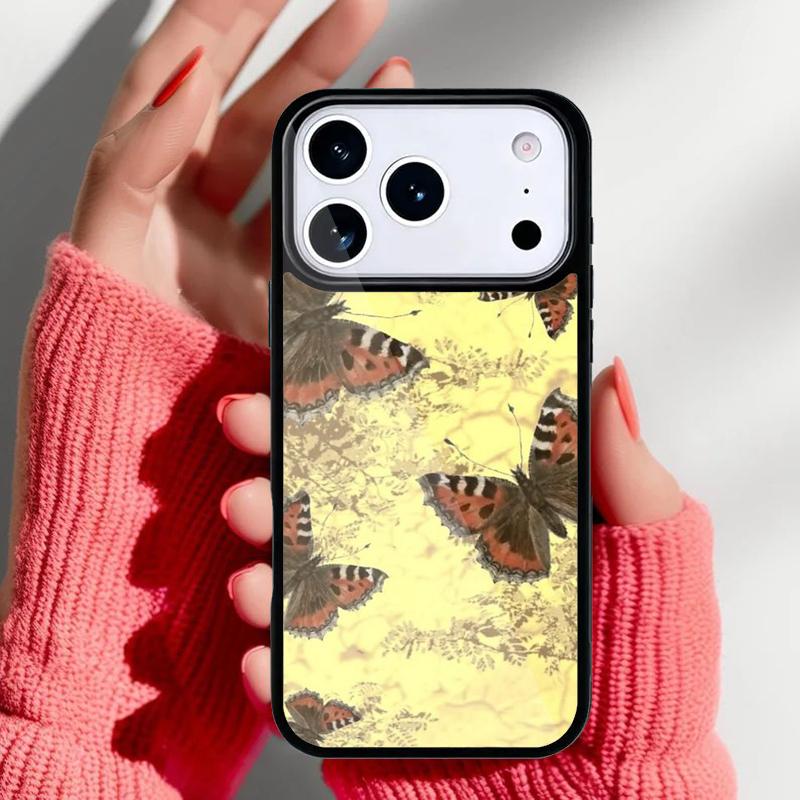 Small Tortoiseshell Butterflies Moths Phone Case for iPhone 17 Air 16e 15 14 13 Pro Max Back Cover for 12 11 Pro Coque