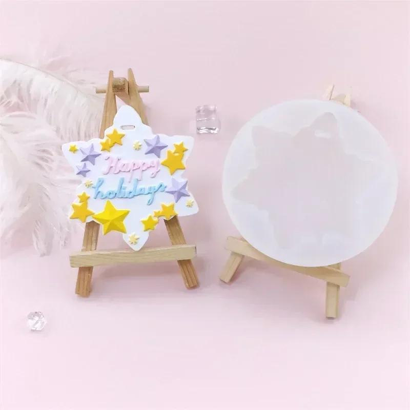 Silicone Mold Star Shaped Reusable Easy Demold for DIY Car Fresheners Aromatherapy Home Decor DIY Craft Molds for Handmade Gifts