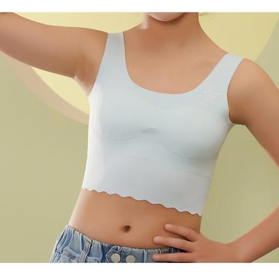 Sujetadores para niñas, chaleco pequeño, ropa interior, transpirable, Simple, a la moda, moldeador, deportes y ropa interior que absorbe los golpes
