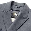 FAPAI Men's Long Wool Blend Overcoat with Detachable Down Liner